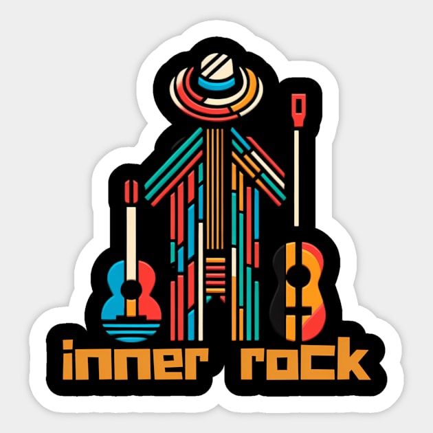 Guitar Guitar Inner Rock Sticker by keng-dela